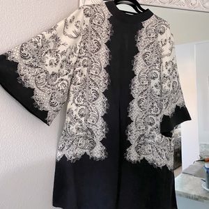 🌹Black and white short dress